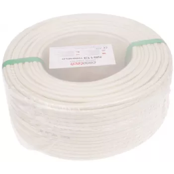 CONOTECH NS-585 Coaxial Cable NS113TRI HQ 1m 75 Ohm Triple Shielded White