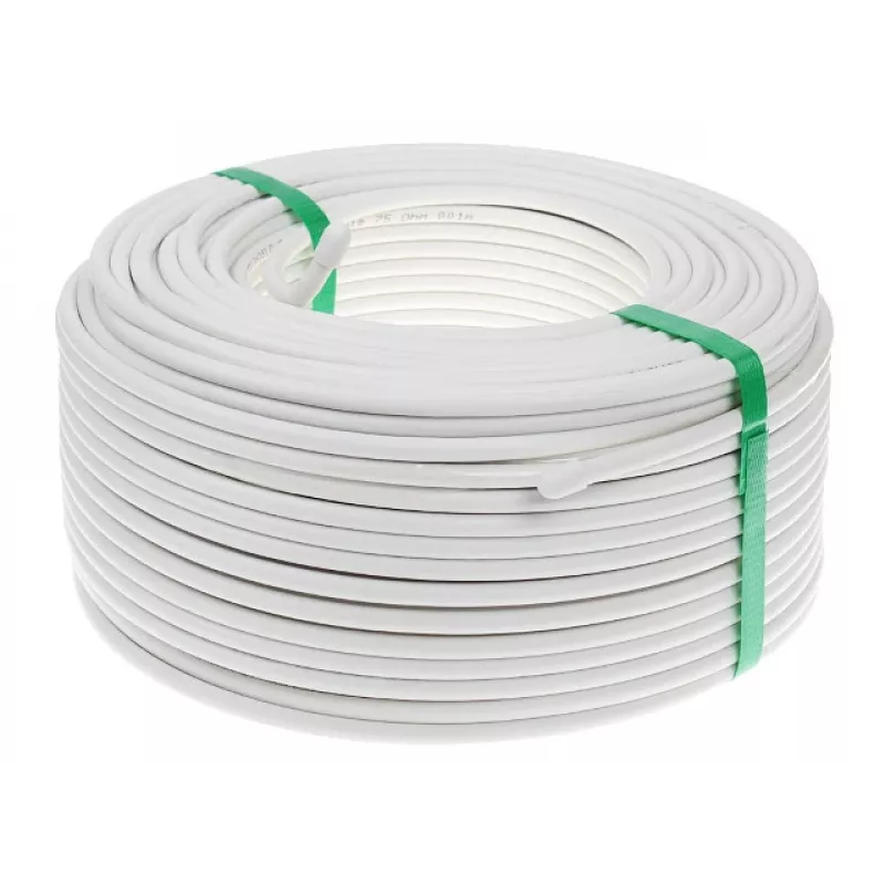CONOTECH NS100 Trishield Coaxial Cable 1m White 75 Ohm Triple Shielded