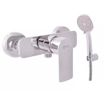 CONTIPRO Shower Lever Mixer DVT481.5/1 Chrome Wall-Mounted Single-Lever Brass Shower Mixer with Ceramic Cartridge, G 1/2 inch Outlet, 150mm Inlet Spacing