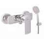 CONTIPRO Shower Lever Mixer DVT481.5/1 Chrome Wall-Mounted Single-Lever Brass Shower Mixer with Ceramic Cartridge, G 1/2 inch Outlet, 150mm Inlet Spacing