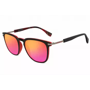 CONVERSE SCO051Q5296SR Men's Square Sunglasses Black Frame Grey Lens 52mm