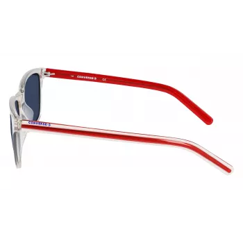 CONVERSE Women's Sunglasses CV506SCHUCK10 - Square Acetate Frame, UV400 Protection, 57mm Lens