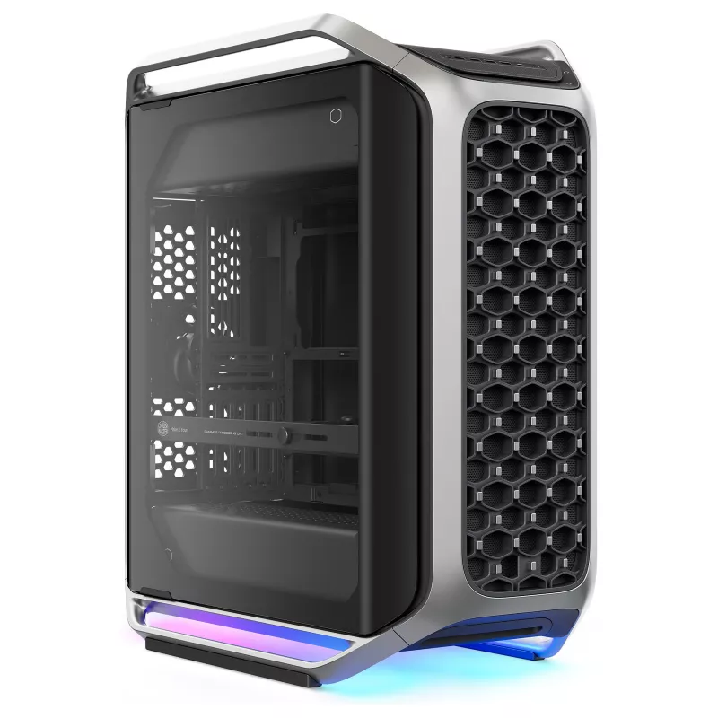 Cooler Master Cosmos Alpha (2025) Full Tower Case, Silver/Black, Dual Tempered Glass, ARGB Fans