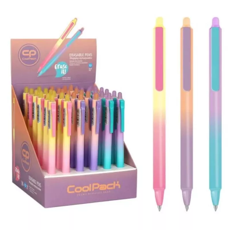 COOLPACK Gradient Light Retractable Erasable Pen 0.5 mm Black Ink