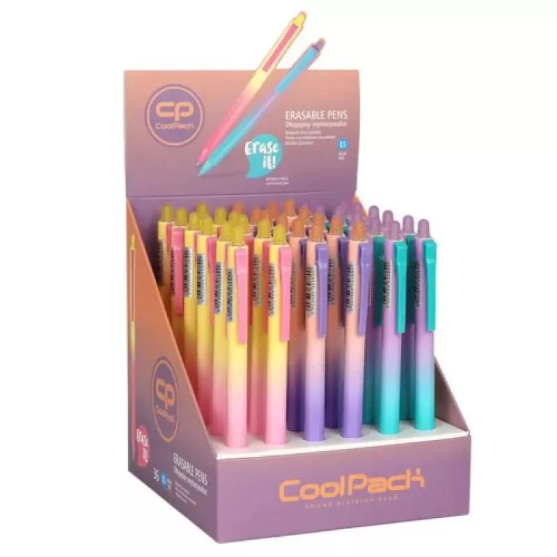 COOLPACK Gradient Light Retractable Erasable Pen 0.5 mm Black Ink
