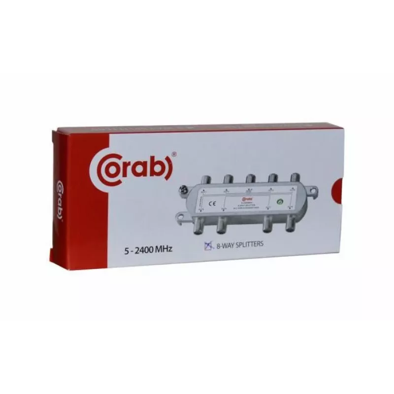 CORAB 8-Way Splitter 5-2400 MHz with DC Pass