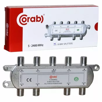 CORAB 8-Way Splitter 5-2400 MHz with DC Pass