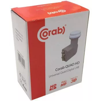 CORAB Universal Quad LNB – 4 Outputs, 0.1 dB Noise Figure, 40 mm Feedhorn