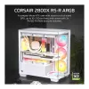CORSAIR 2800X RS-R ARGB Micro-ATX Dual Chamber Cube Case, White, with Panoramic Tempered Glass and 2x LL120 RGB Fans