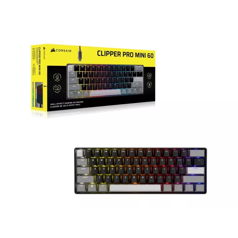 CORSAIR CLIPPER PRO MINI 60 Hall Effect Gaming Keyboard Black