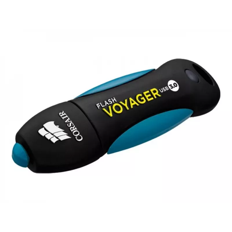 CORSAIR Flash Voyager 256GB USB-A 3.2 Gen 1 Flash Drive (Black/Blue)