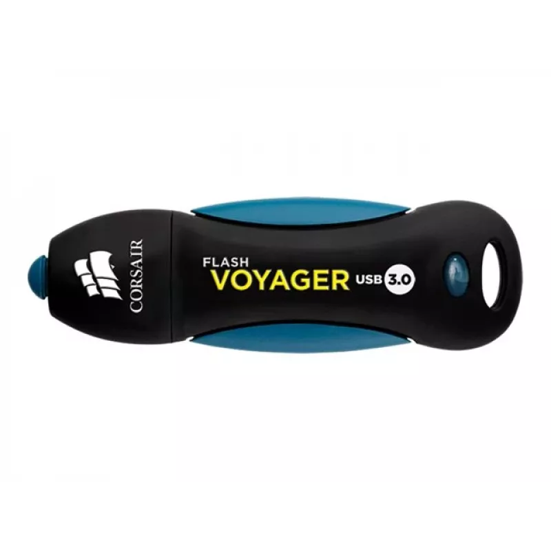 CORSAIR Flash Voyager 256GB USB-A 3.2 Gen 1 Flash Drive (Black/Blue)
