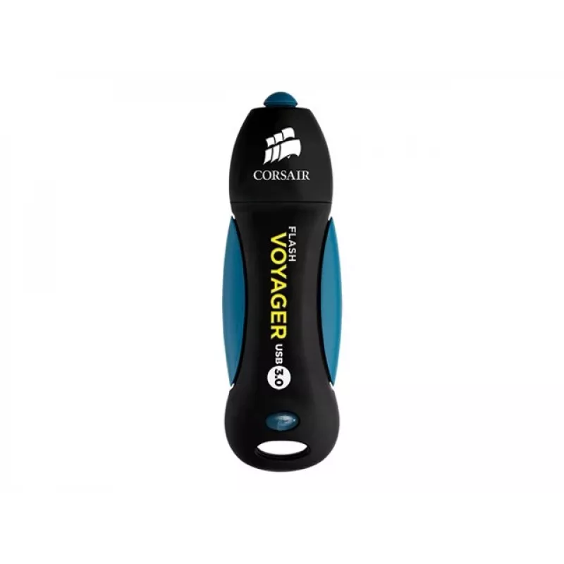 CORSAIR Flash Voyager 256GB USB-A 3.2 Gen 1 Flash Drive (Black/Blue)