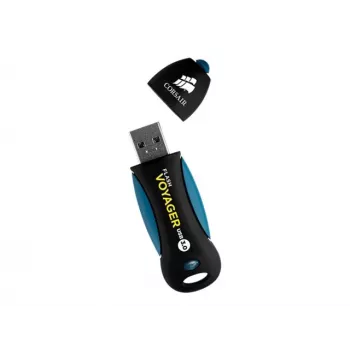 CORSAIR Flash Voyager 256GB USB-A 3.2 Gen 1 Flash Drive (Black/Blue)