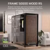 Corsair FRAME 5000D WOOD RS Mid-Tower PC Case, Black/Walnut, E-ATX, ATX, Micro-ATX, Mini-ITX, Steel/Tempered Glass/Plastic/Walnut Wood, Gaming