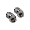 Corsair Hydro X Series 45° Rotary Adapter G1/4 Male to G1/4 Female - Pack of 2, Chrome