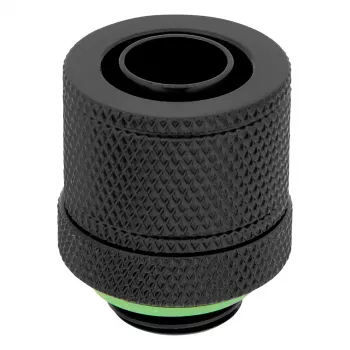 CORSAIR Hydro X Series XF Compression Fitting, Straight G1/4 inch Male to 13/10mm Soft Tubing, Black – 4-Pack
