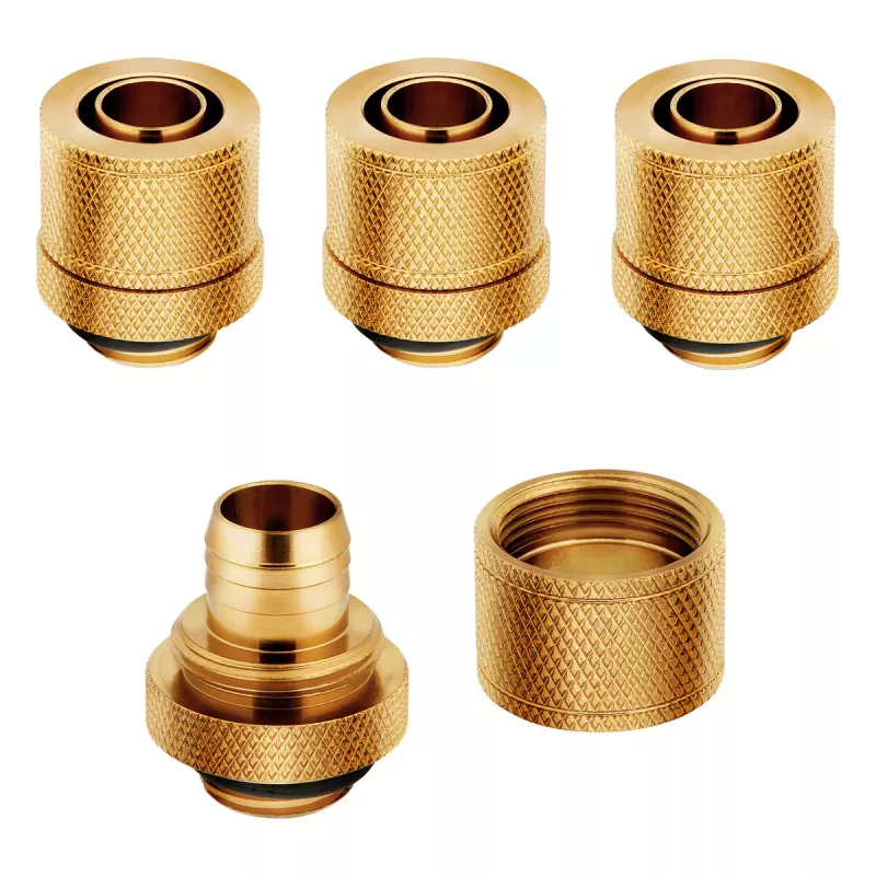 Corsair Hydro X Series XF Compression G1/4 13/10 Fittings Four Pack - Gold