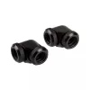 Corsair Hydro X Series XF Hardline Adapter 90 Degree 12mm AD to 12mm AD Hardtube, Pack of 2, Black