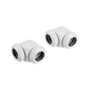 CORSAIR Hydro X Series XF Hardline Adapter 90 Degree 12mm OD to 12mm OD Hardtube - Pack of 2, White