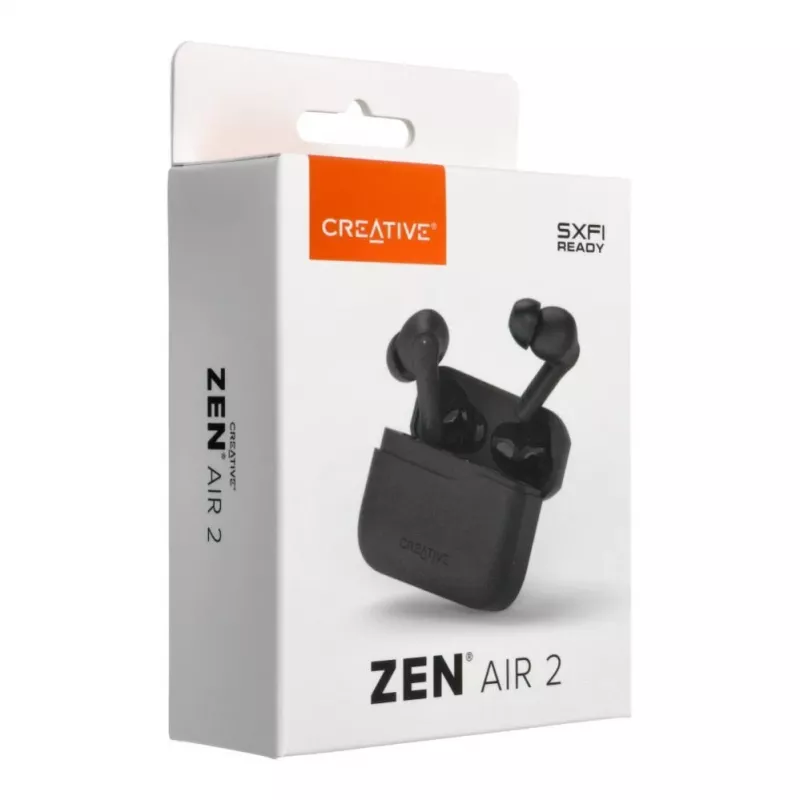 Creative Zen Air 2 True Wireless In-Ear Headphones with Hybrid ANC, Black