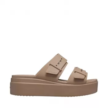 Crocs Brooklyn Low Women's Beige Platform Sandals 207431 2Q9 Size 38-39