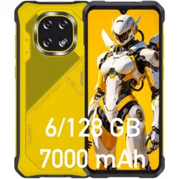 CUBOT KingKong ES5 Rugged Smartphone, 6.088 inch HD+ Display, 6GB RAM/128GB Storage, 8000mAh, 4G LTE, Yellow
