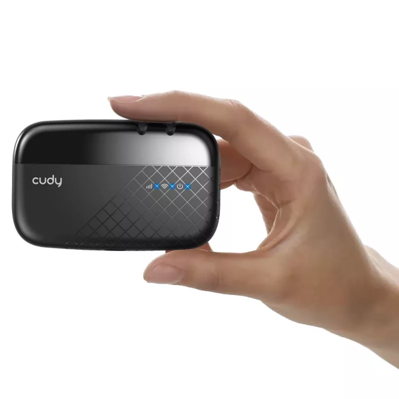 Cudy MF4 4G LTE Mobile Wi-Fi Hotspot Router, 300 Mbps Single-Band 2.4 GHz, Up to 10 Devices, 2000 mAh Battery, Black