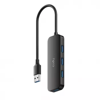 Cudy UH40A PortMate USB-A to 4-Port USB 3.0 Hub 5Gbps Data Only Plastic Compact Black