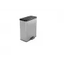 CURVER Deco Bin Pedal Trash Can 65L Silver Metallic Effect