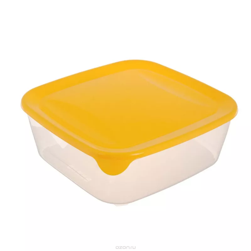 CURVER Fresh & Go Square Food Container 0.8L Yellow