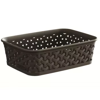 CURVER My Style A6 Storage Basket, Dark Brown, 19.8 × 14.2 × 6 cm, 0800097210