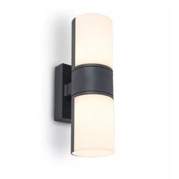 CYRA 5198101118 15W LED Wall Lamp, Matte Black, 3000K Warm White, 1200 Lumens