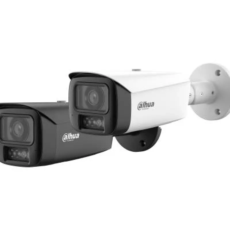 DAHUA 6MP Bullet IP Camera with Warm Light, Active Deterrence, 3.6mm Lens, IP67, Black