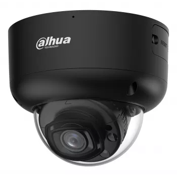 DAHUA IPC-HDBW5659R1-ASE-PV-0280B-PRO-BLACK 6MP Dome Network Camera with 2.8mm Lens, WizMind AI, Black