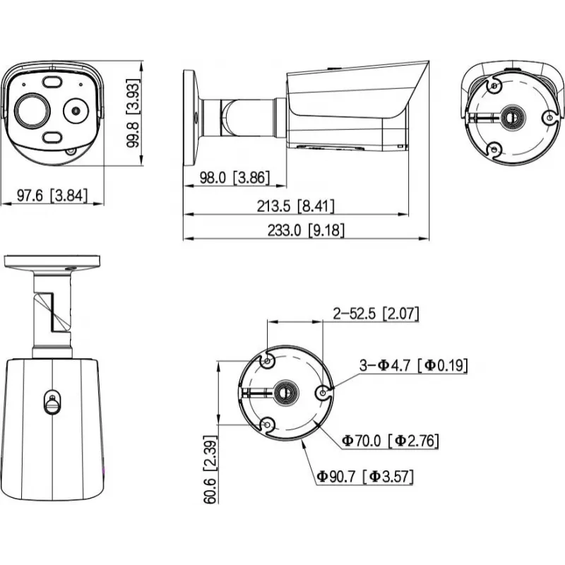 DAHUA TPC-BF1241-LB3F4-DW-S8-V1 4MP Thermal Hybrid Bullet IP Camera