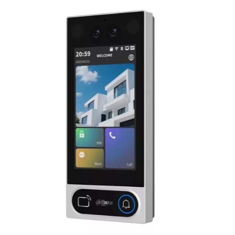 DAHUA VTO6631QS-WP Video Door Phone with Face Recognition, Fingerprint, IC Card, 4.3 inch Touch Screen, PoE, IP65, IK08