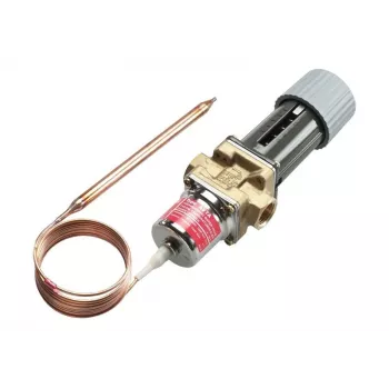 Danfoss 003N0043 Thermostatic Radiator Valve Body - Straight, Nickel-Plated Brass, 1/2 inch