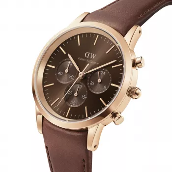 Daniel Wellington Classic 42mm Men's Watch DW00100640 - Rose Gold Case, Black Dial, Black Leather Strap