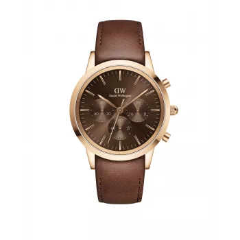 Daniel Wellington Classic 42mm Men's Watch DW00100640 - Rose Gold Case, Black Dial, Black Leather Strap