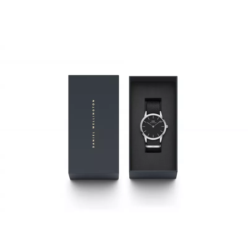 DANIEL WELLINGTON Classic Men's Watch 40mm Rose Gold Stainless Steel Black Leather