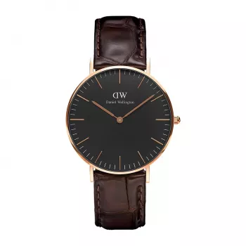 DANIEL WELLINGTON Classic Petite Women's Watch 36mm Rose Gold Stainless Steel Mesh DW00100140