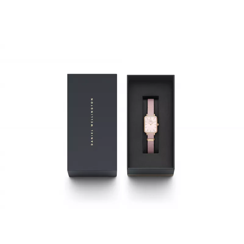 DANIEL WELLINGTON Petite Lumine Women's Watch 20mm Rose Gold Stainless Steel Mesh Mother of Pearl Dial DW00100509