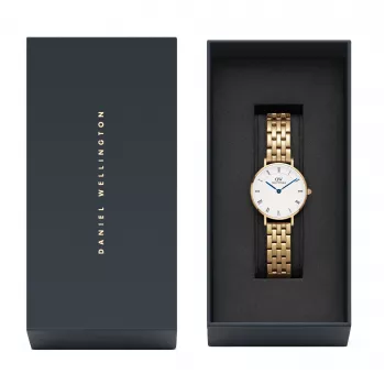 DANIEL WELLINGTON Petite Lumine Women's Watch 28mm Rose Gold Mesh Strap DW00100682