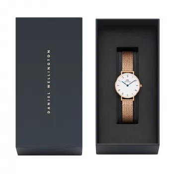 DANIEL WELLINGTON Petite Lumine Women's Watch 28mm Rose Gold Stainless Steel White Mother of Pearl Dial