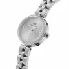 Daniel Wellington Quadro Mini Pressed Sheffield Women's Watch DW00100719 - 22mm Rose Gold Stainless Steel Case, Eggshell White Dial, Black Italian Leather Strap