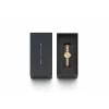 Daniel Wellington Quadro Women's Watch 22mm Rose Gold Stainless Steel Case Black Leather Strap DW00100720