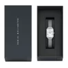 DANIEL WELLINGTON Quadro Women's Watch 26mm Rose Gold Stainless Steel Black Leather DW00100690