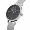 DANIEL WELLINGTON Quadro Women's Watch 28mm Rose Gold Stainless Steel Black Leather DW00100661