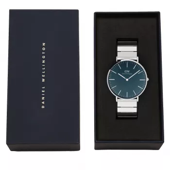 DANIEL WELLINGTON Women's Watch DW00100776 (40mm) - Classic Petite Ashfield - Rose Gold Stainless Steel Mesh